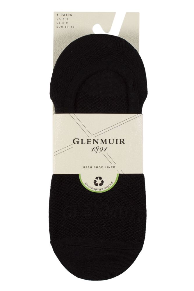 sockshop GlenmuirWomen's Mesh Shoe Liner Socks – 3 Pair