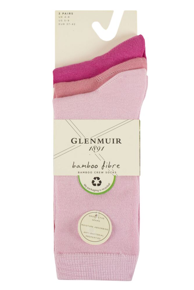 sockshop GlenmuirWomens Bamboo Classic Plain Socks 3-Pair