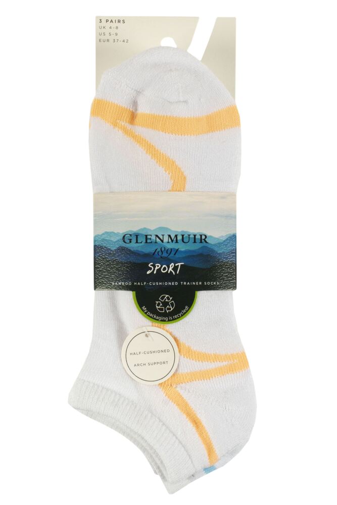 sockshop GlenmuirWomens Bamboo Cushion Sports Trainer Socks 3-Pair