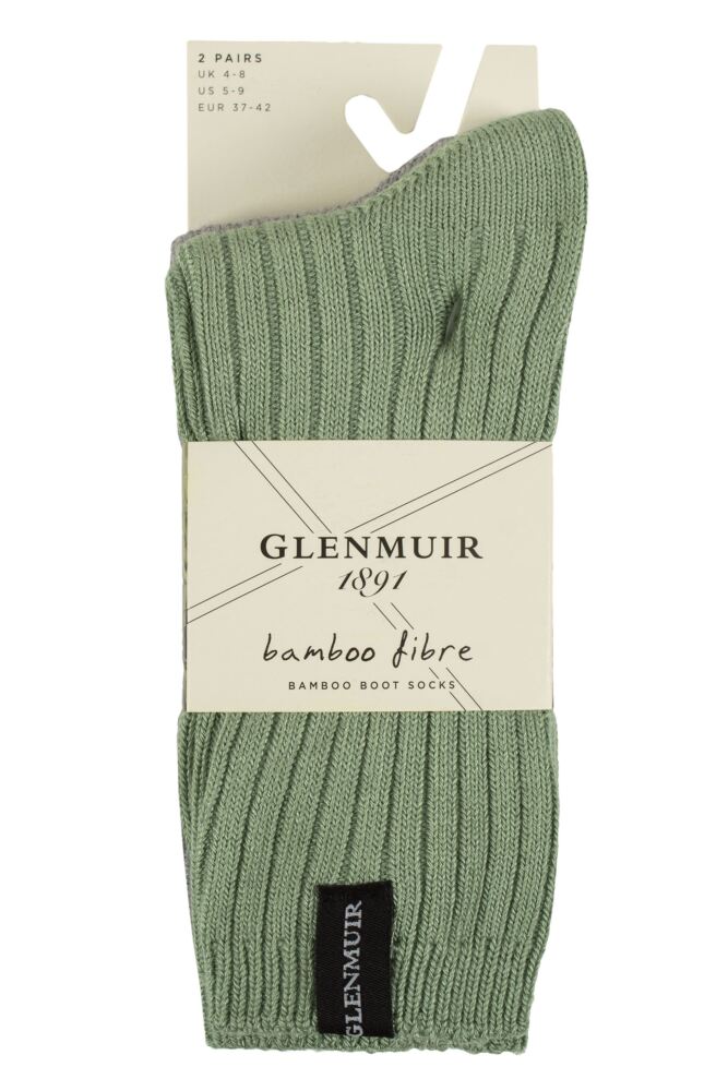 sockshop GlenmuirWomens Bamboo Light Cushioned Boot Socks 2-Pair