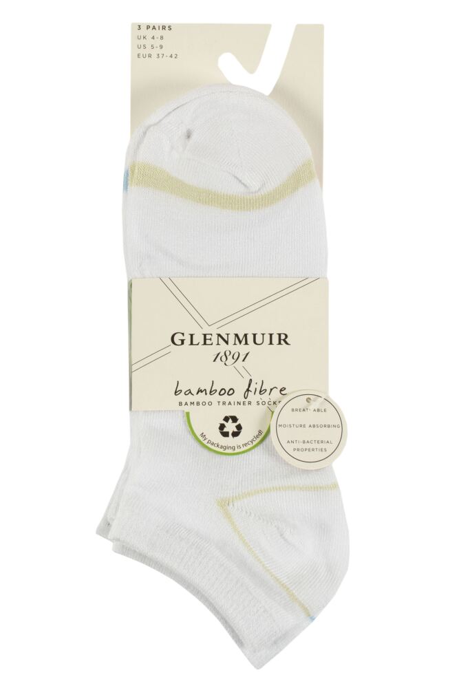 sockshop GlenmuirWomens Bamboo Plain & Patterned Secret Socks 3-Pair