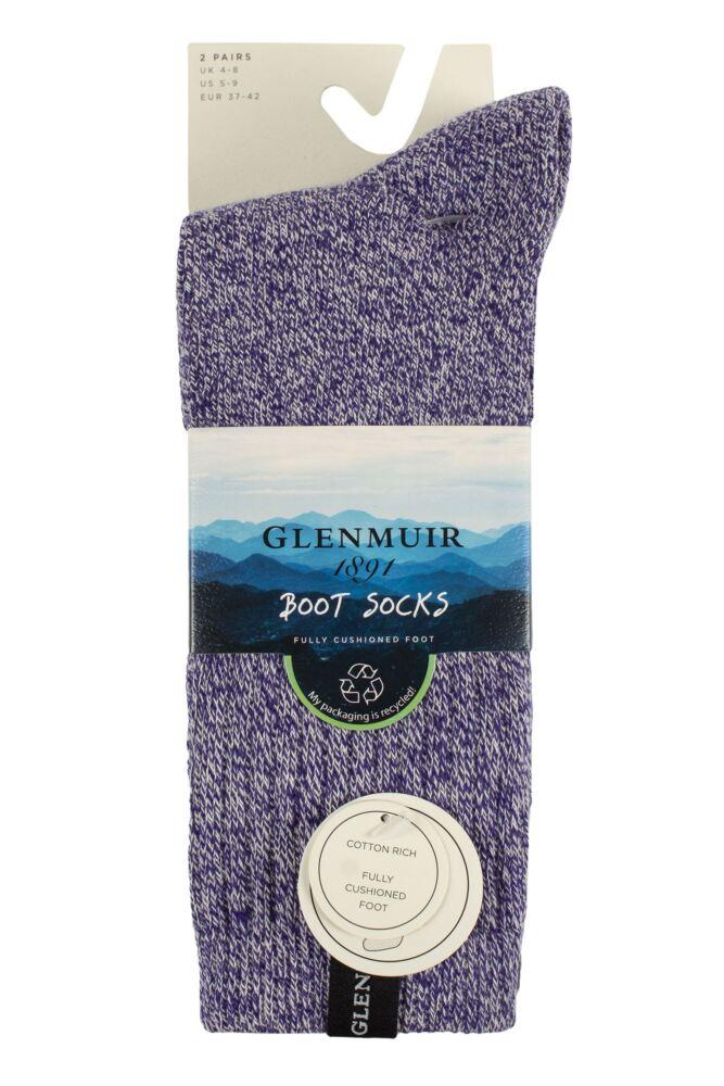 sockshop GlenmuirWomens Cotton Classic Cushioned Boot Socks 2-Pair