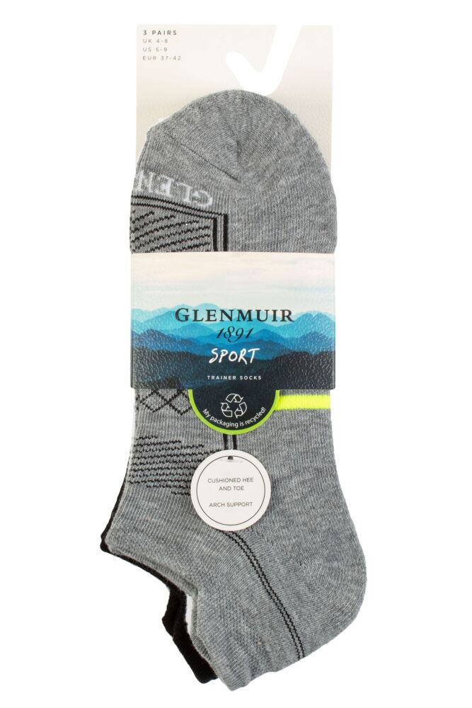 sockshop GlenmuirWomens Cushioned Sport Trainer Socks 3-Pair