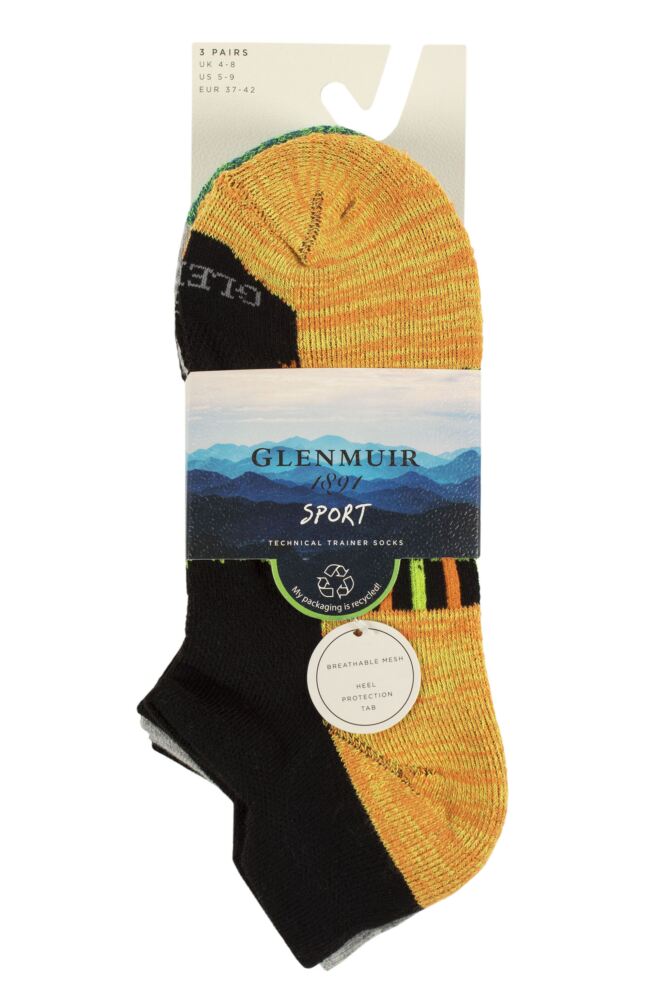 Sockshop GlenmuirWomens Sport Technical Trainer Socks 3-Pair