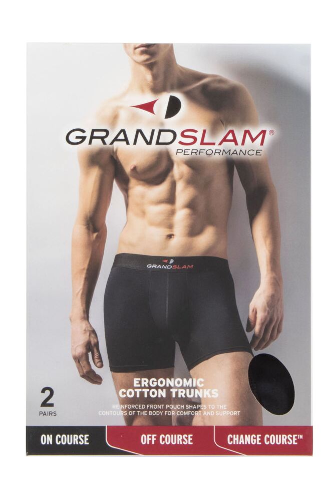 sockshop GrandslamMens Cotton Shaped Pouch Trunks 2-Pair
