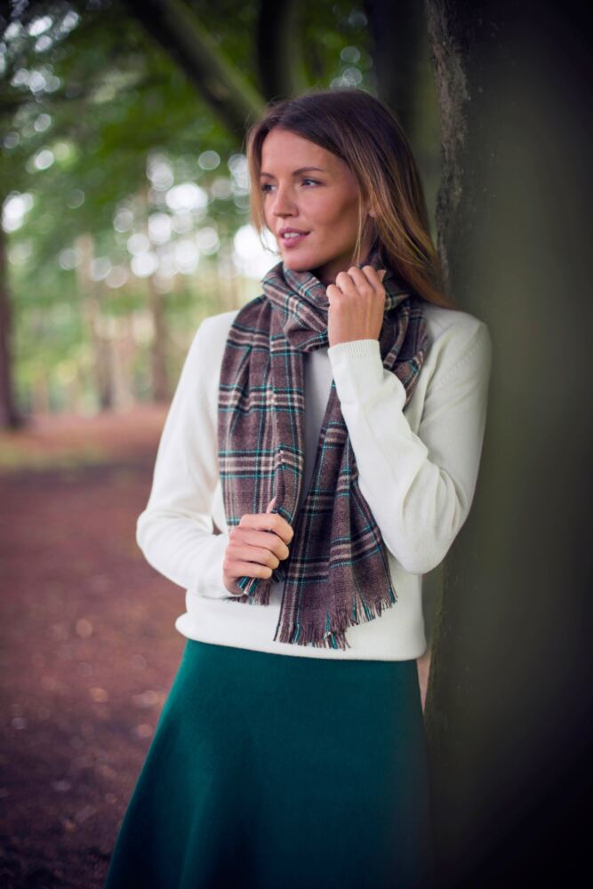 Sockshop Great & British KnitwearMens & Womens Cashmere Check Scarf