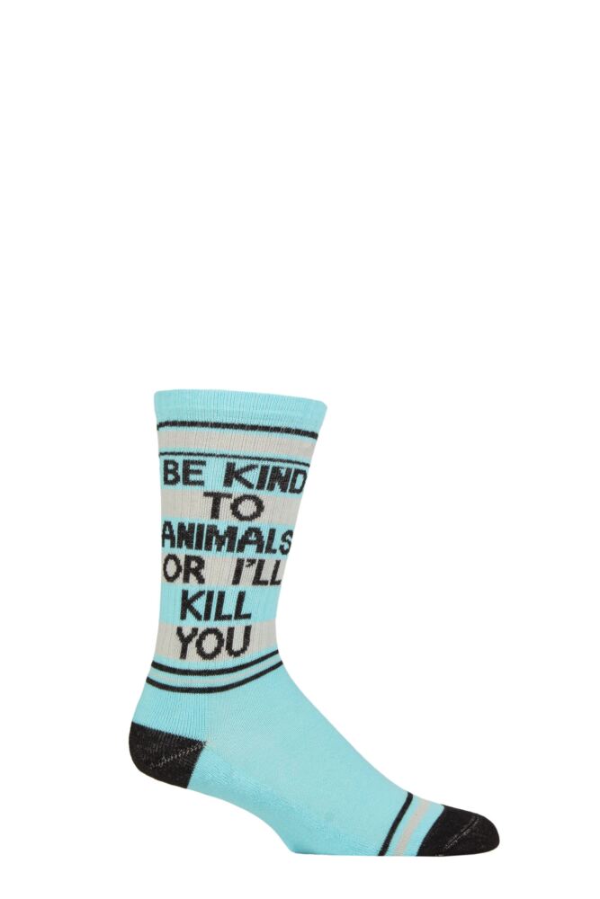 Sockshop Gumball PoodleMens & Womens Cotton Be Kind To Animals Or I'll Kill You Socks