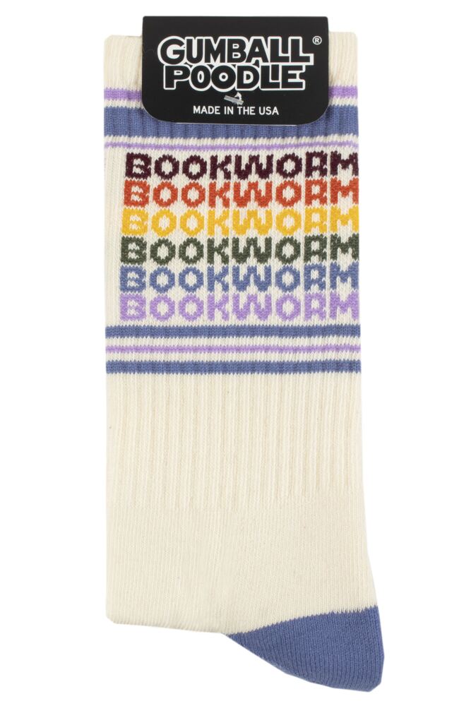 sockshop Gumball PoodleMens & Womens Cotton Bookworm Vintage Rainbow Repeat Socks