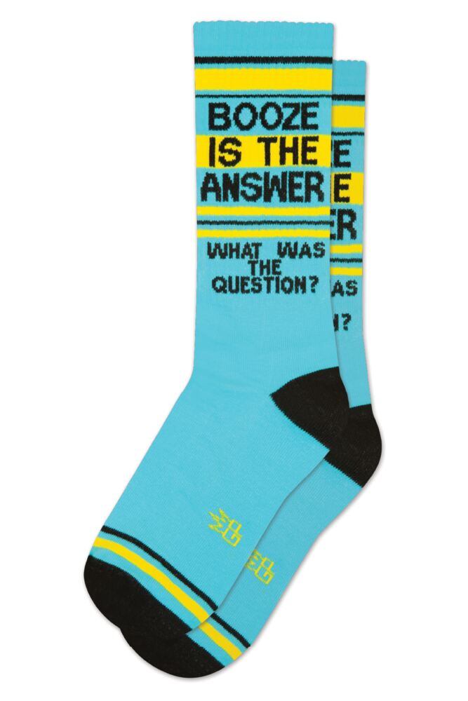 Sockshop Gumball PoodleMens & Womens Cotton Booze Is The Answer Socks