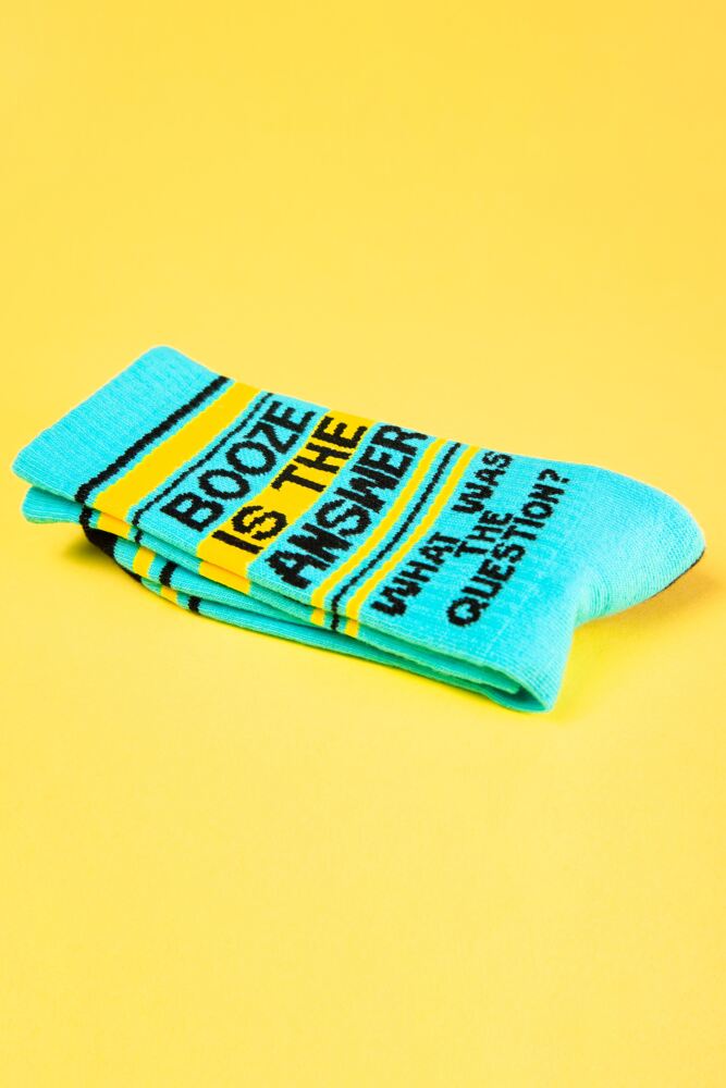 Sockshop Gumball PoodleMens & Womens Cotton Booze Is The Answer Socks