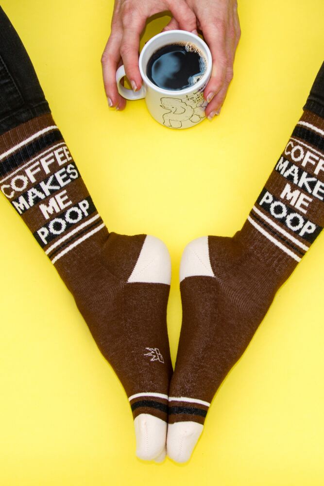 Sockshop Gumball PoodleMens & Womens Cotton Coffee Makes Me Poop Socks