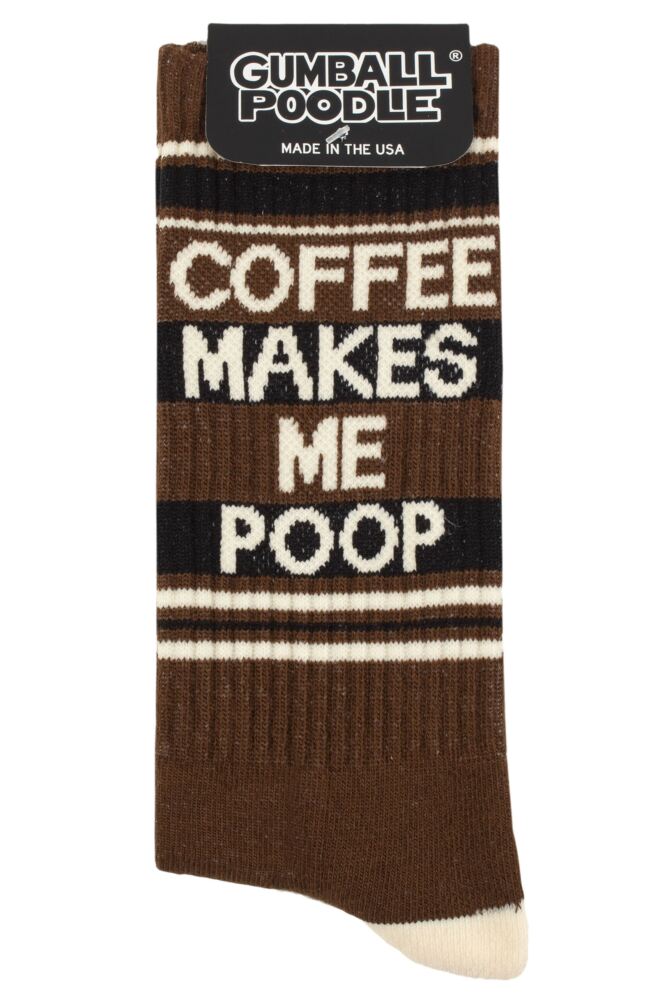 sockshop Gumball PoodleMens & Womens Cotton Coffee Makes Me Poop Socks