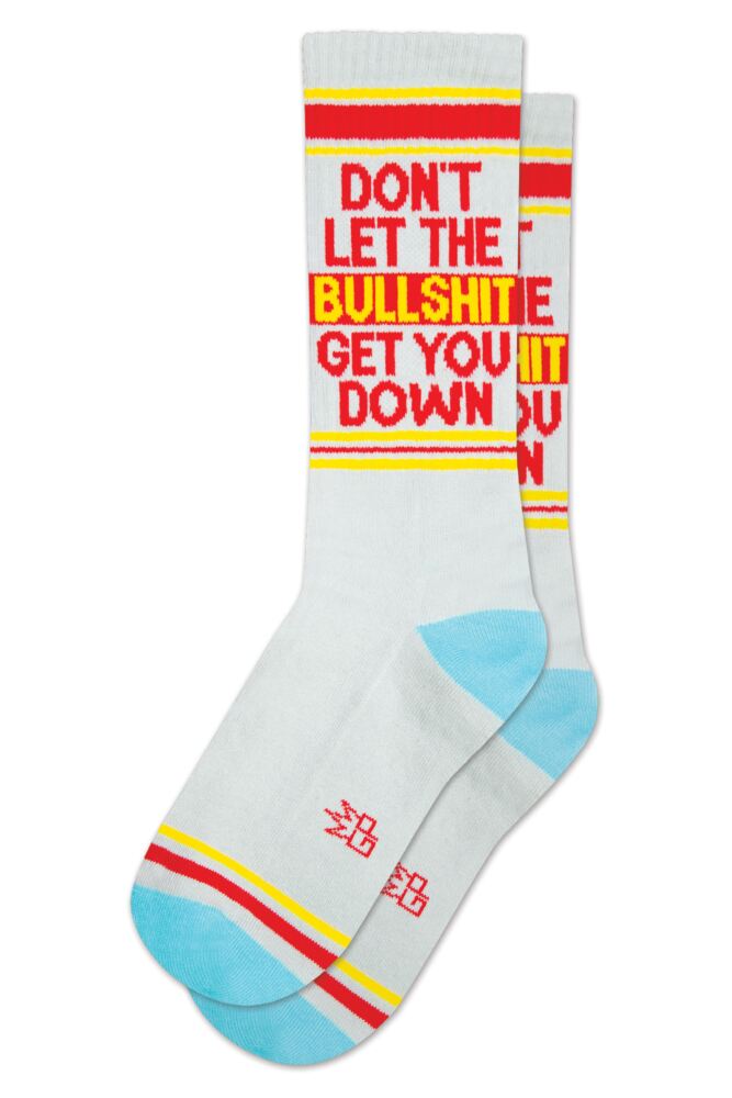 Sockshop Gumball PoodleMens & Womens Cotton Don't Let The Bullshit Get You Down Gym Crew Socks