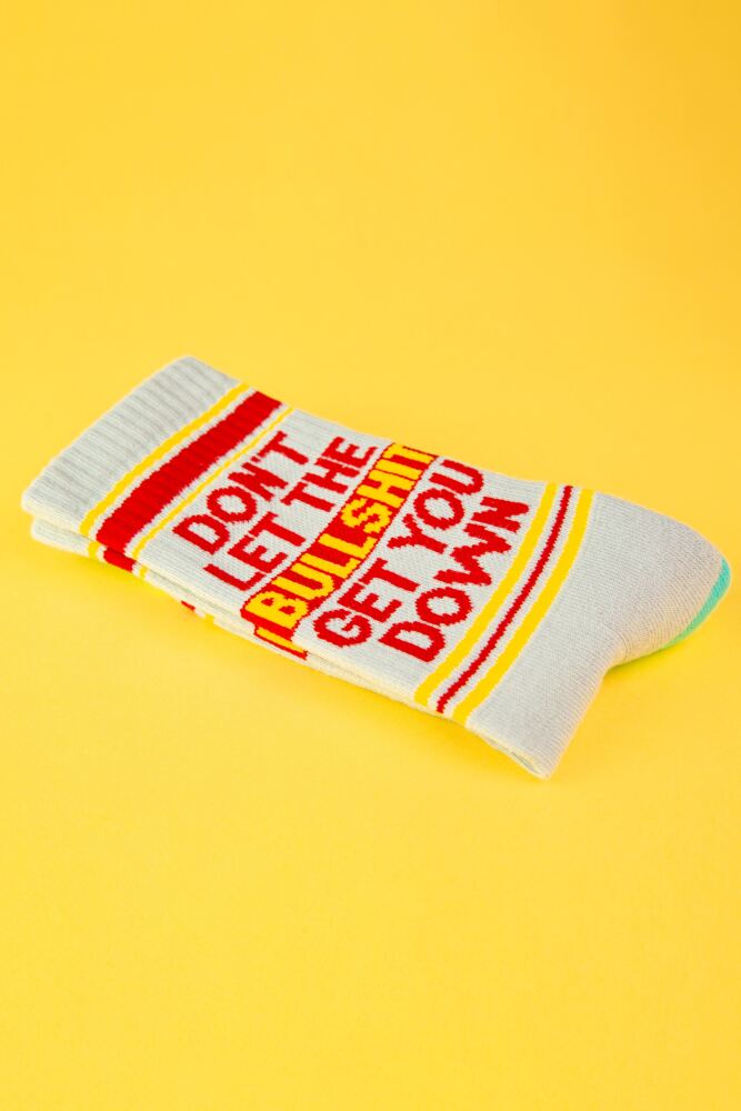 Sockshop Gumball PoodleMens & Womens Cotton Don't Let The Bullshit Get You Down Gym Crew Socks
