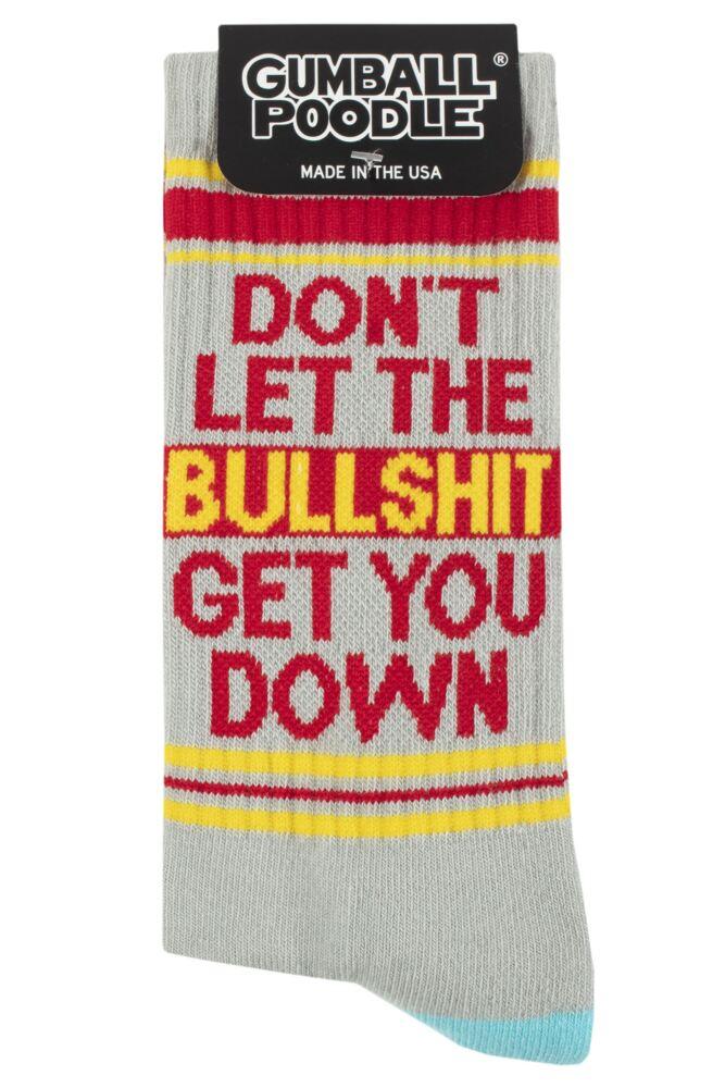 sockshop Gumball PoodleMens & Womens Cotton Don't Let The Bullshit Get You Down Gym Crew Socks