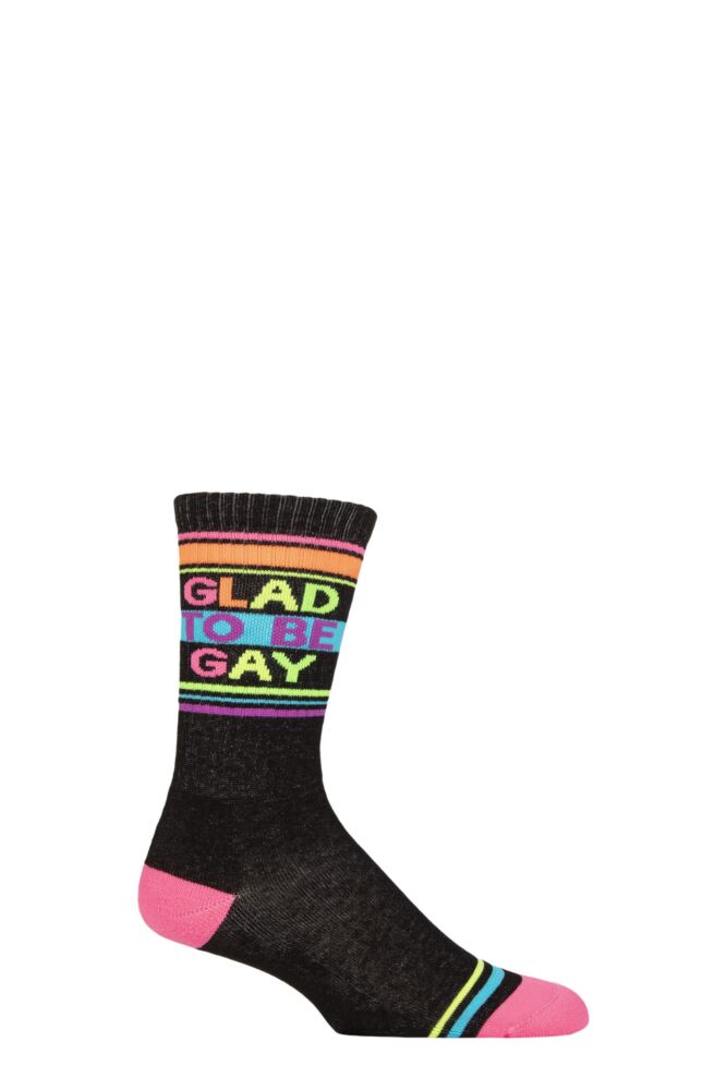 Sockshop Gumball PoodleMens & Womens Cotton Glad To Be Gay Socks