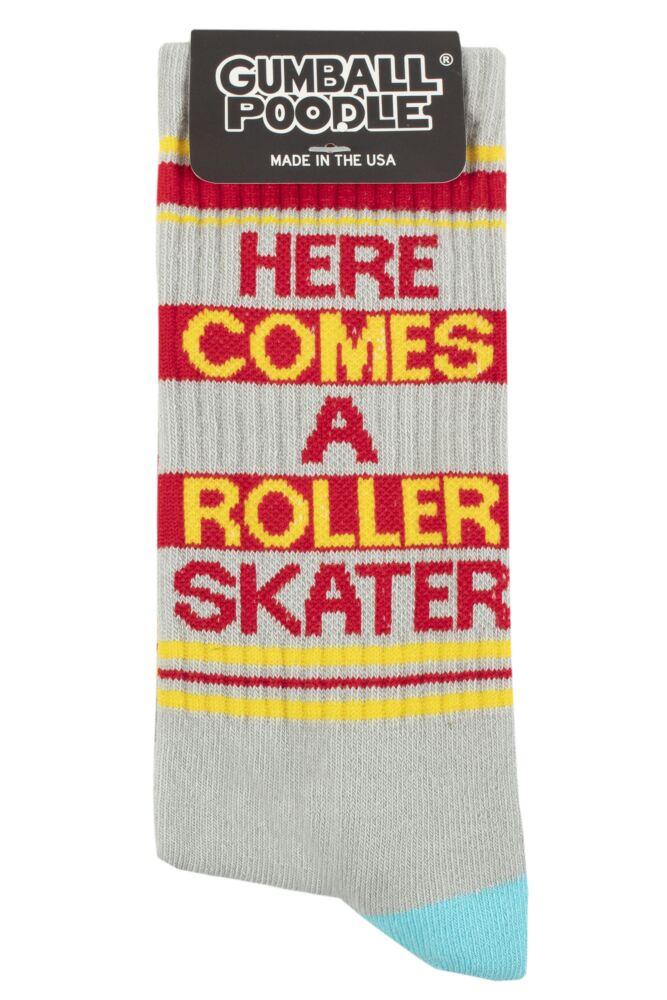 sockshop Gumball PoodleMens & Womens Cotton Here Comes a Roller Skater Socks