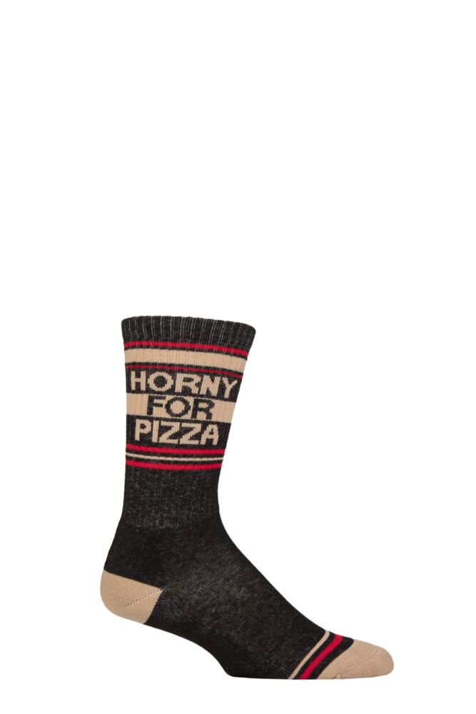Sockshop Gumball PoodleMens & Womens Cotton Horny For Pizza Socks