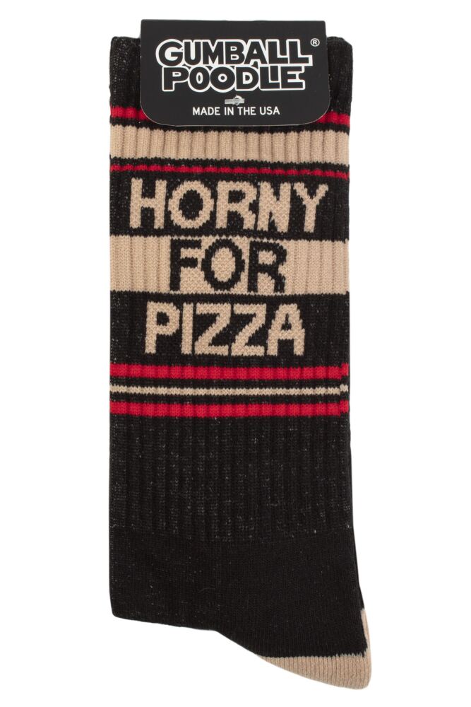 sockshop Gumball PoodleMens & Womens Cotton Horny for Pizza Socks