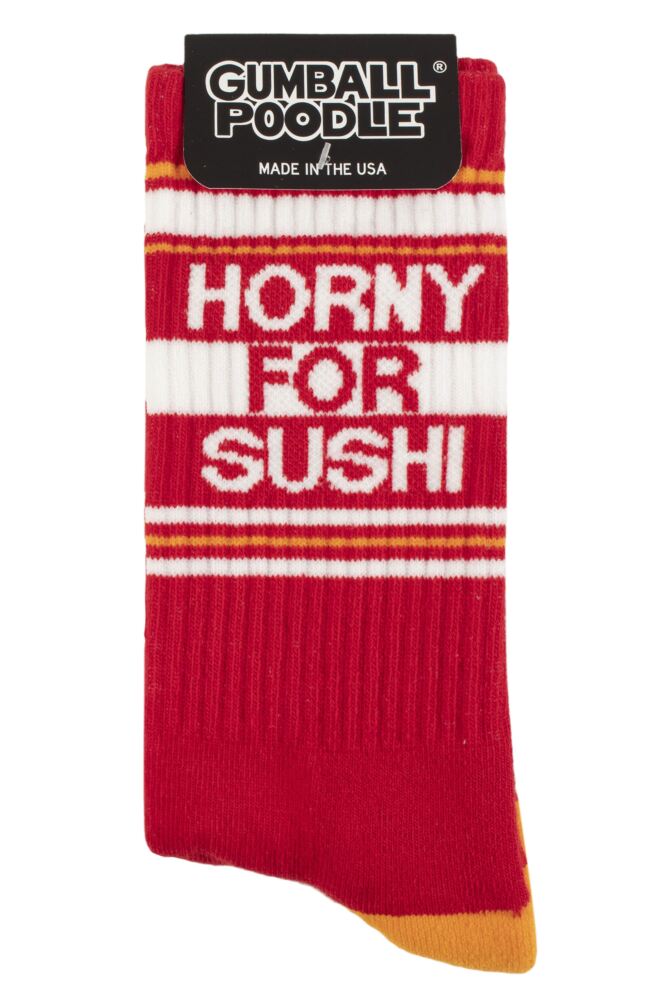 sockshop Gumball PoodleMens & Womens Cotton Horny for Sushi Socks