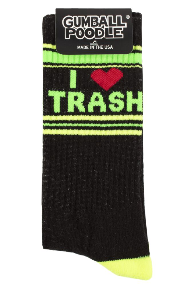 sockshop Gumball PoodleMens & Womens Cotton I Love Trash Socks