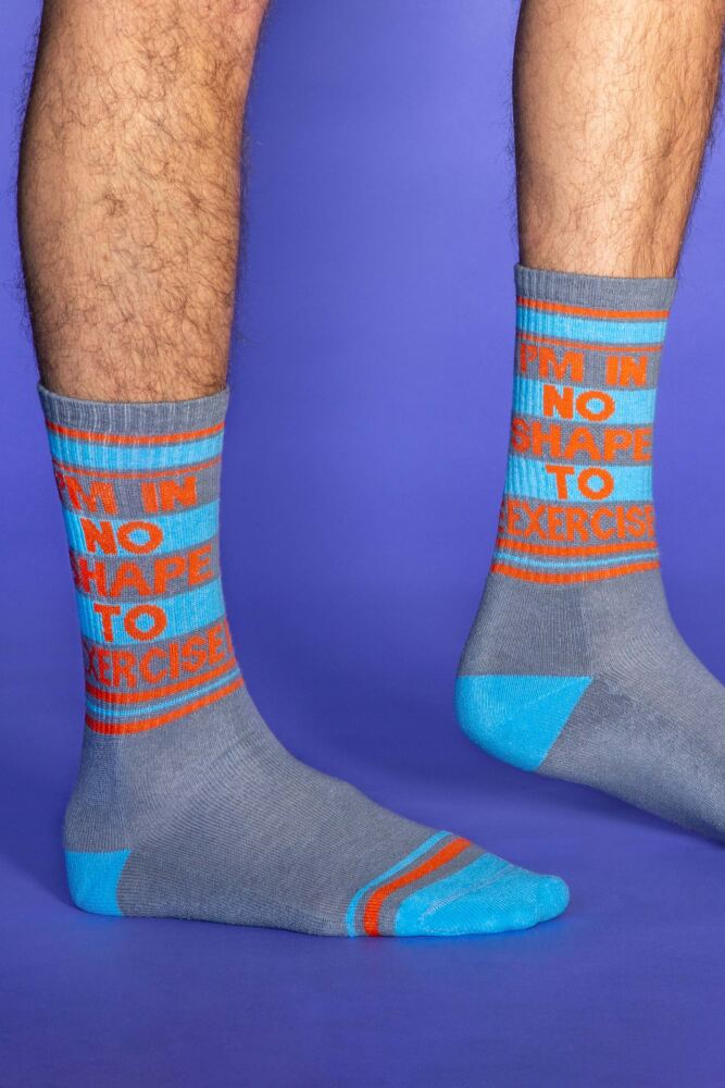 Sockshop Gumball PoodleMens & Womens Cotton I'm In No Shape To Exercise Socks