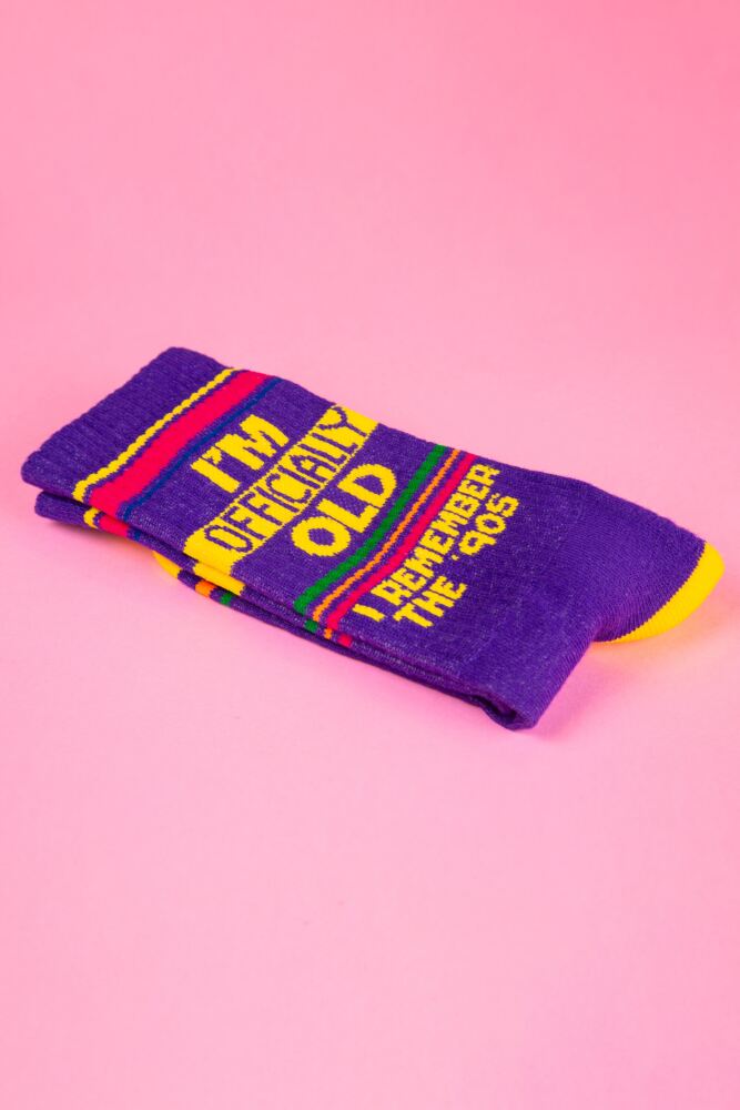Sockshop Gumball PoodleMens & Womens Cotton I'm Officially Old I Remember The 90's Socks