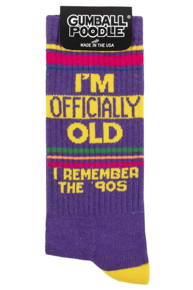 sockshop Gumball PoodleMens & Womens Cotton I'm Officially Old I Remember the 90's Socks