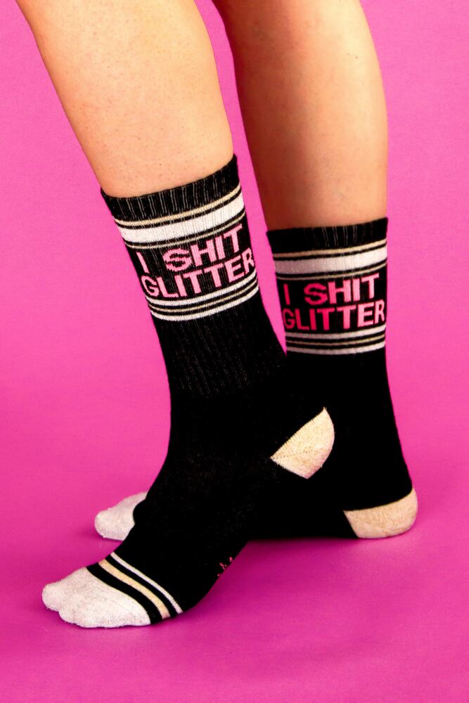 Sockshop Gumball PoodleMens & Womens Cotton I Shit Glitter Socks