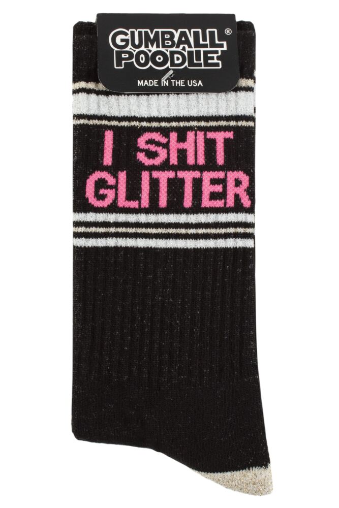 sockshop Gumball PoodleMens & Womens Cotton I Shit Glitter Socks