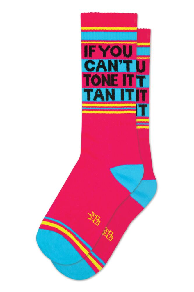 Sockshop Gumball PoodleMens & Womens Cotton If You Can't Tone It Tan It Gym Crew Socks