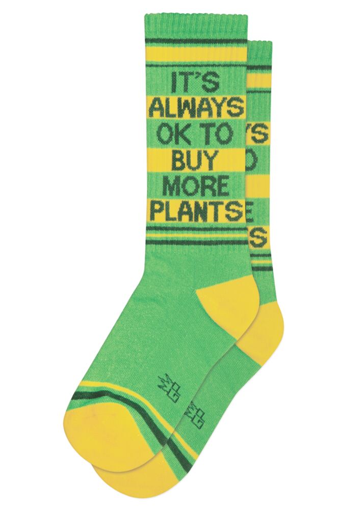 Sockshop Gumball PoodleMens & Womens Cotton It's Always OK To Buy More Plants Socks