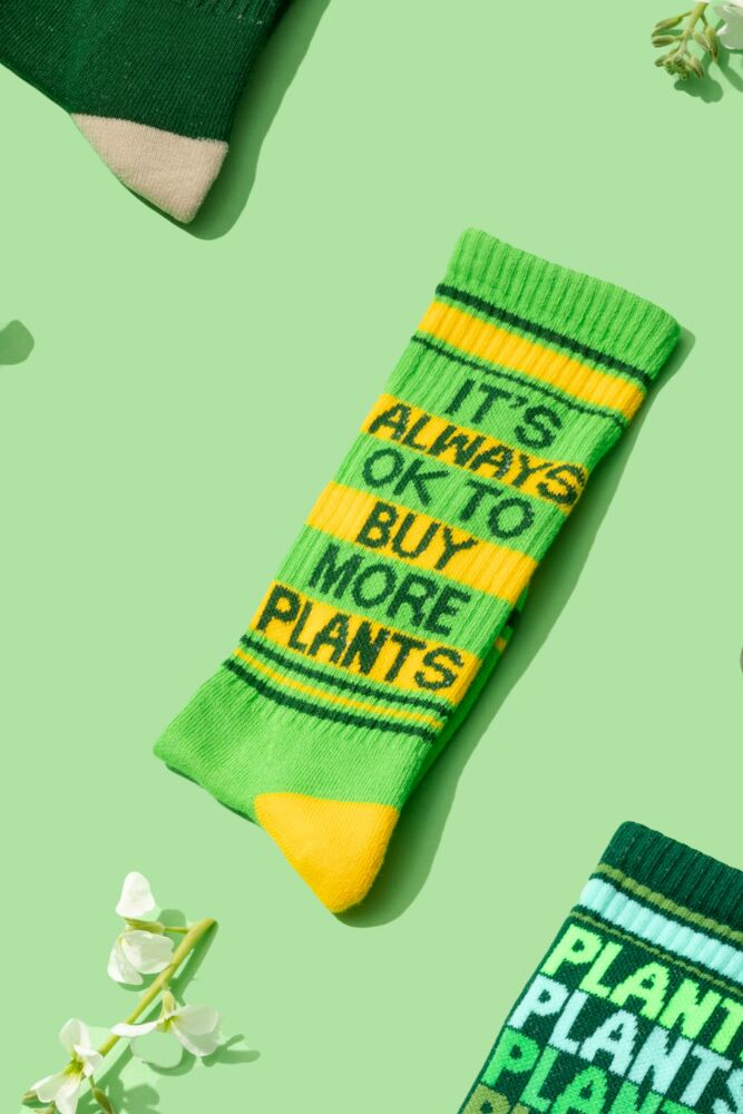 Sockshop Gumball PoodleMens & Womens Cotton It's Always OK To Buy More Plants Socks