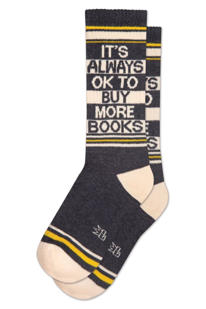 Sockshop Gumball PoodleMens & Womens Cotton It's Always OK To Buy More Books Socks