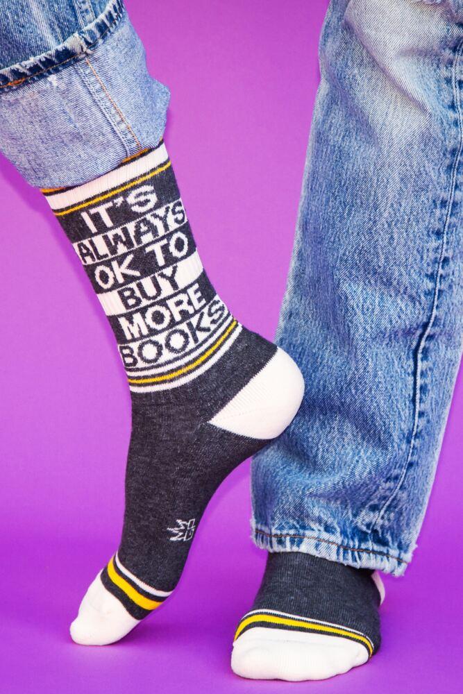 Sockshop Gumball PoodleMens & Womens Cotton It's Always OK To Buy More Books Socks