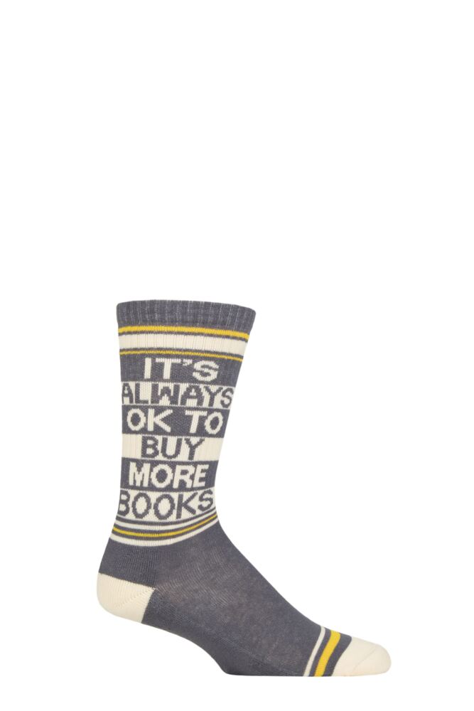 Sockshop Gumball PoodleMens & Womens Cotton It's Always OK To Buy More Books Socks