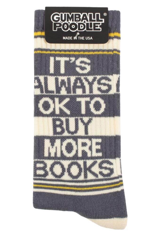 sockshop Gumball PoodleMens & Womens Cotton It's Always OK to Buy More Books Socks