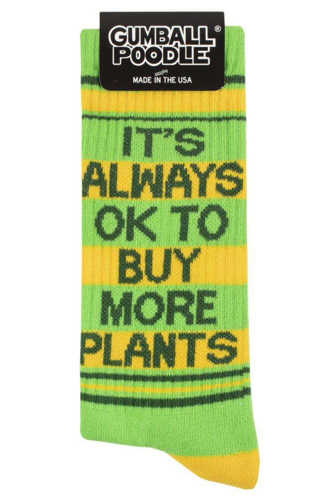 sockshop Gumball PoodleMens & Womens Cotton It's Always OK to Buy More Plants Socks