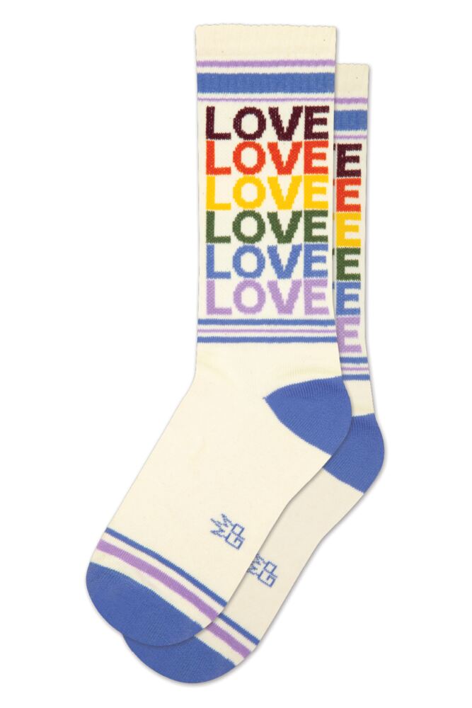 Sockshop Gumball PoodleMens & Womens Cotton Love Vintage Rainbow Socks