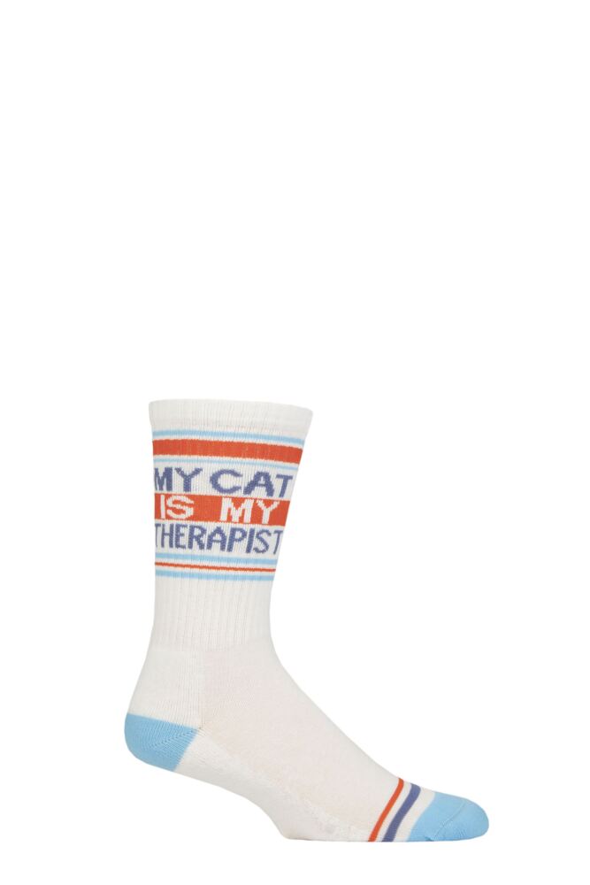 Sockshop Gumball PoodleMens & Womens Cotton My Cat Is My Therapist Socks