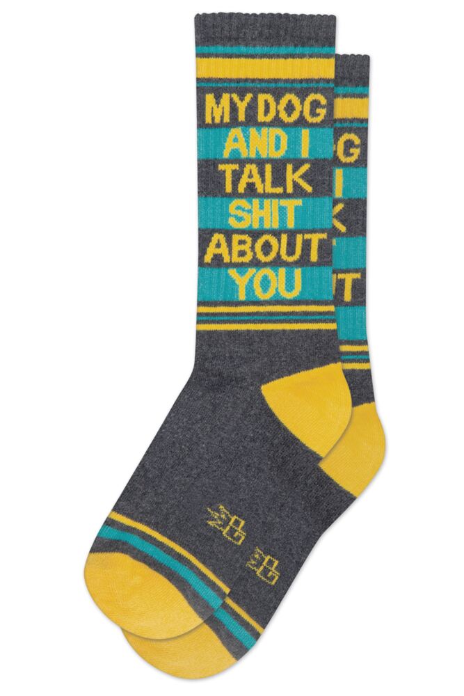 Sockshop Gumball PoodleMens & Womens Cotton My Dog & I Talk Shit About You Socks
