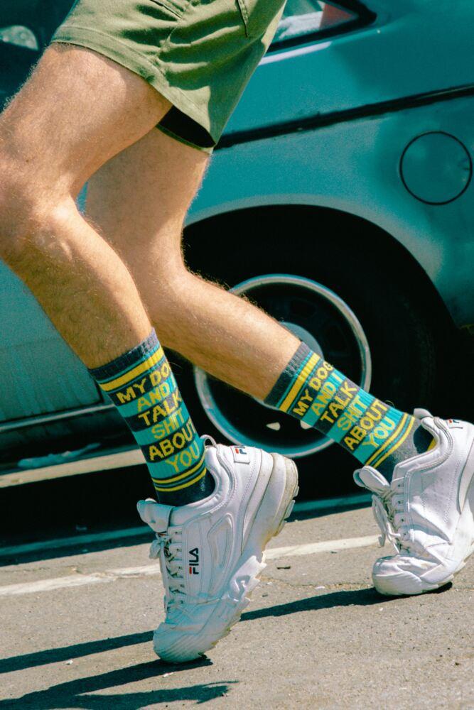 Sockshop Gumball PoodleMens & Womens Cotton My Dog & I Talk Shit About You Socks