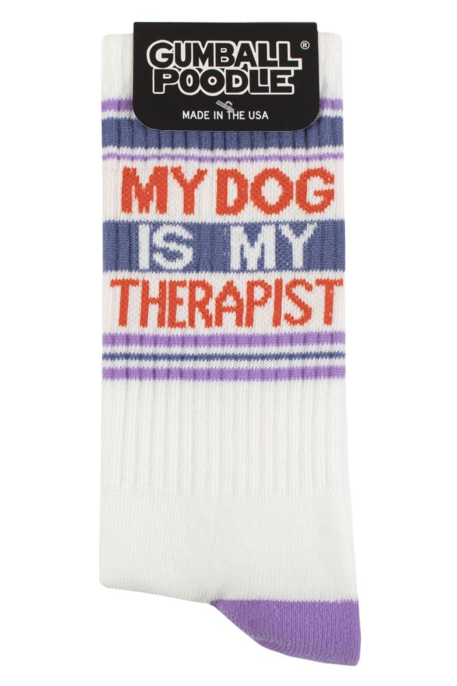sockshop Gumball PoodleMens & Womens Cotton My Dog is My Therapist Socks