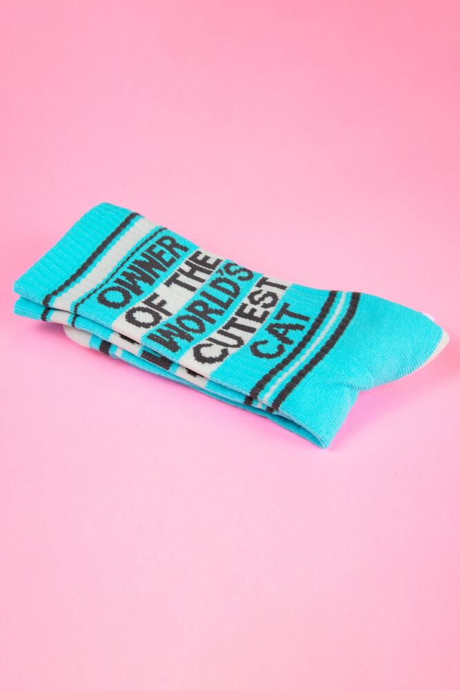 Sockshop Gumball PoodleMens & Womens Cotton Owner Of The World's Cutest Cat Socks