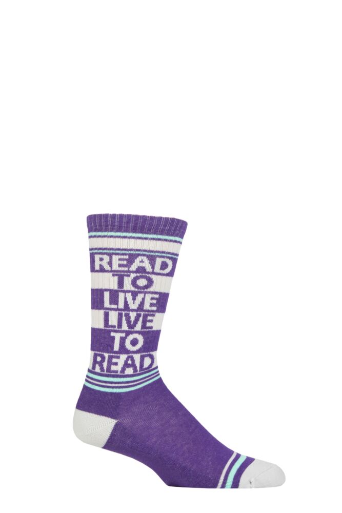 Sockshop Gumball PoodleMens & Womens Cotton Read To Live Live To Read Socks