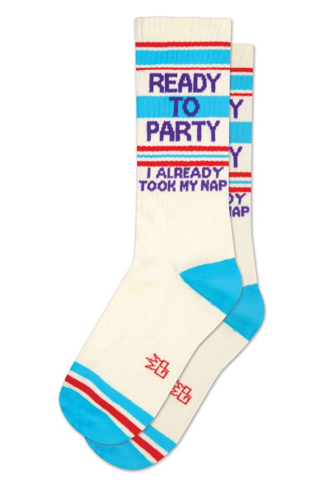 Sockshop Gumball PoodleMens & Womens Cotton Ready To Party I Already Took My Nap Socks