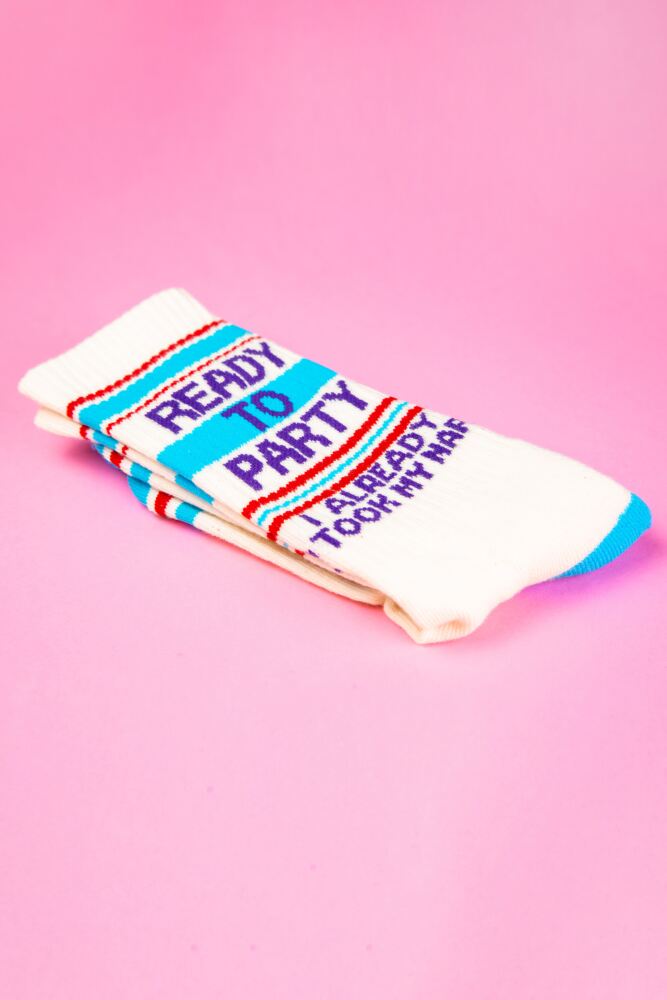 Sockshop Gumball PoodleMens & Womens Cotton Ready To Party I Already Took My Nap Socks