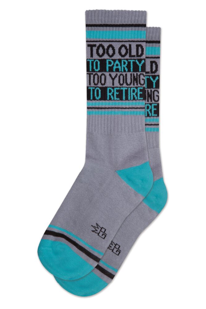 Sockshop Gumball PoodleMens & Womens Cotton Too Old To Party Too Young To Retire Socks