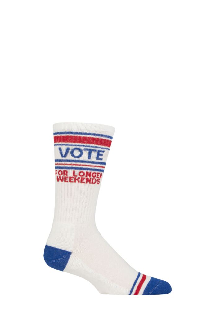 Sockshop Gumball PoodleMens & Womens Cotton Vote For Longer Weekends Gym Crew Socks
