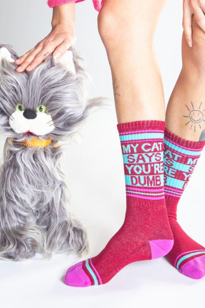 Sockshop Gumball PoodleMy Cat Says You're Dumb Cotton Socks